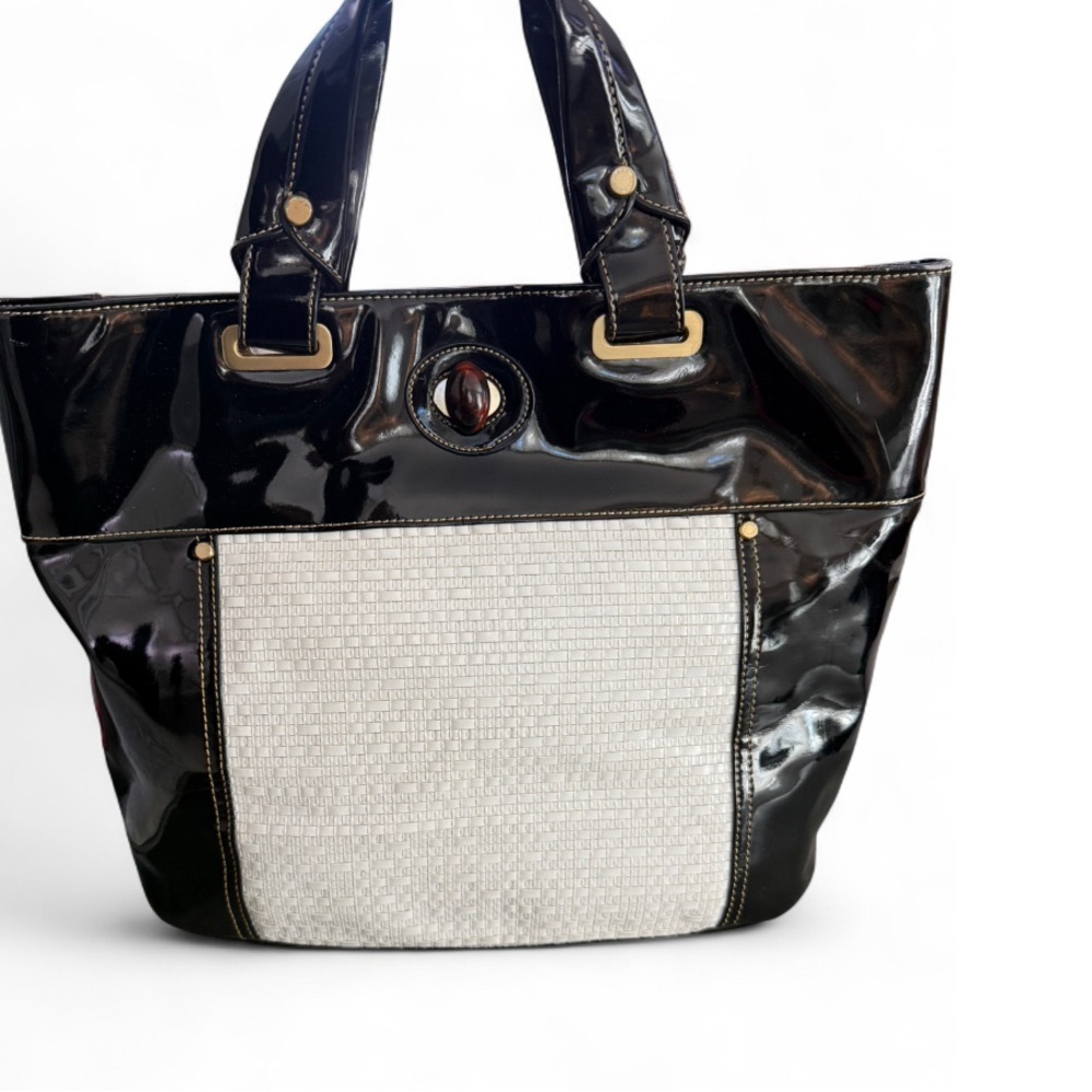 Maxx New York black and white tote bag authentic with duster